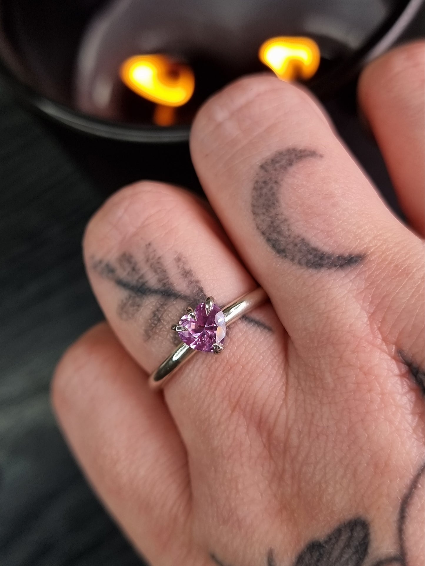 Pink Sapphire Sweetheart Ring MTO