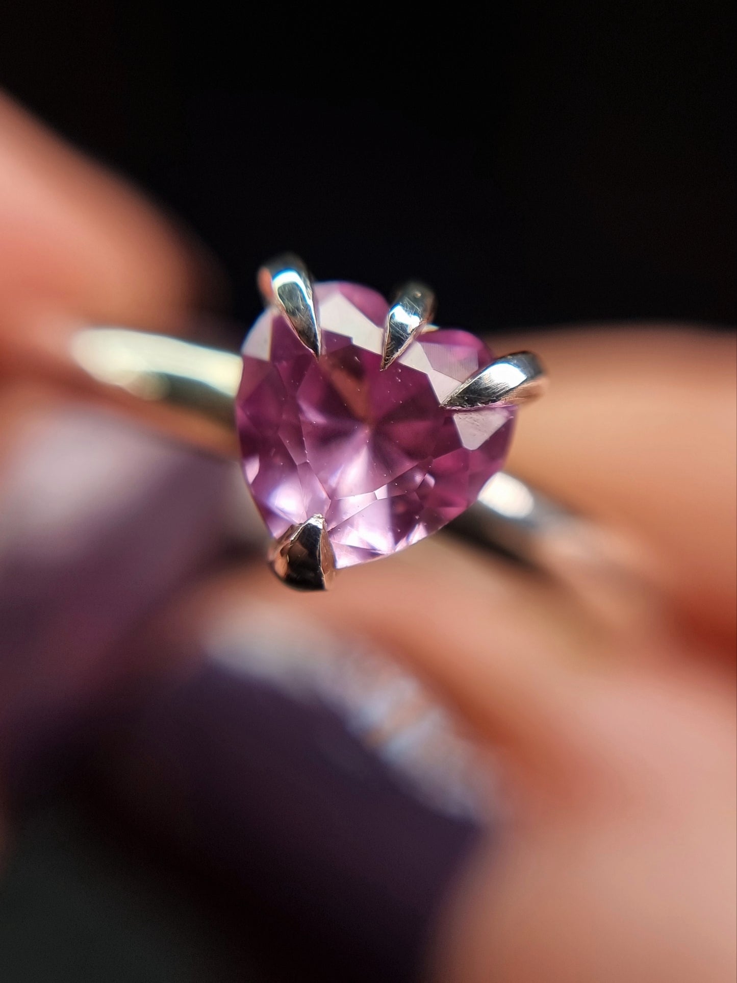 Pink Sapphire Sweetheart Ring MTO