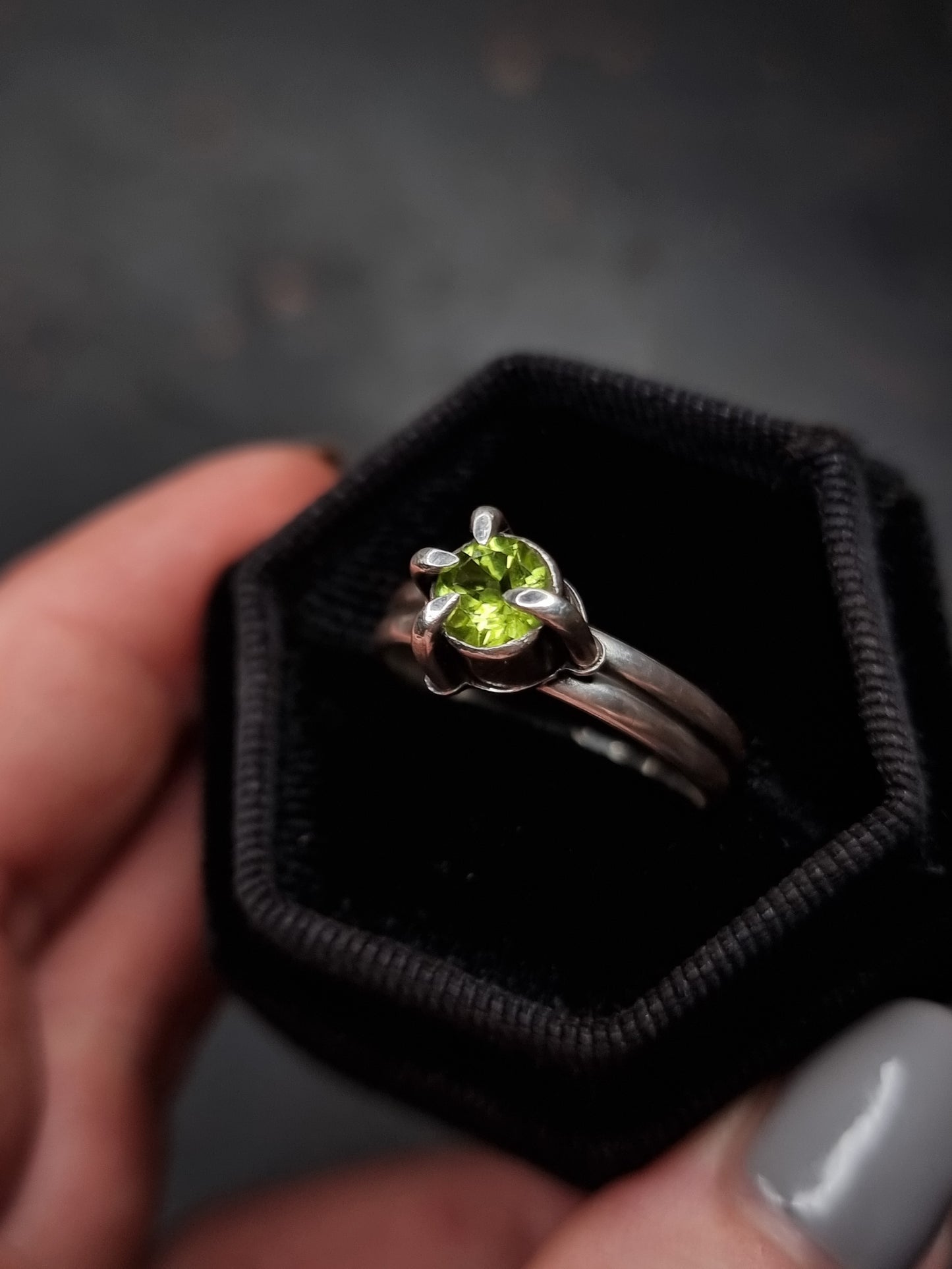 Peridot Talon Ring MTO