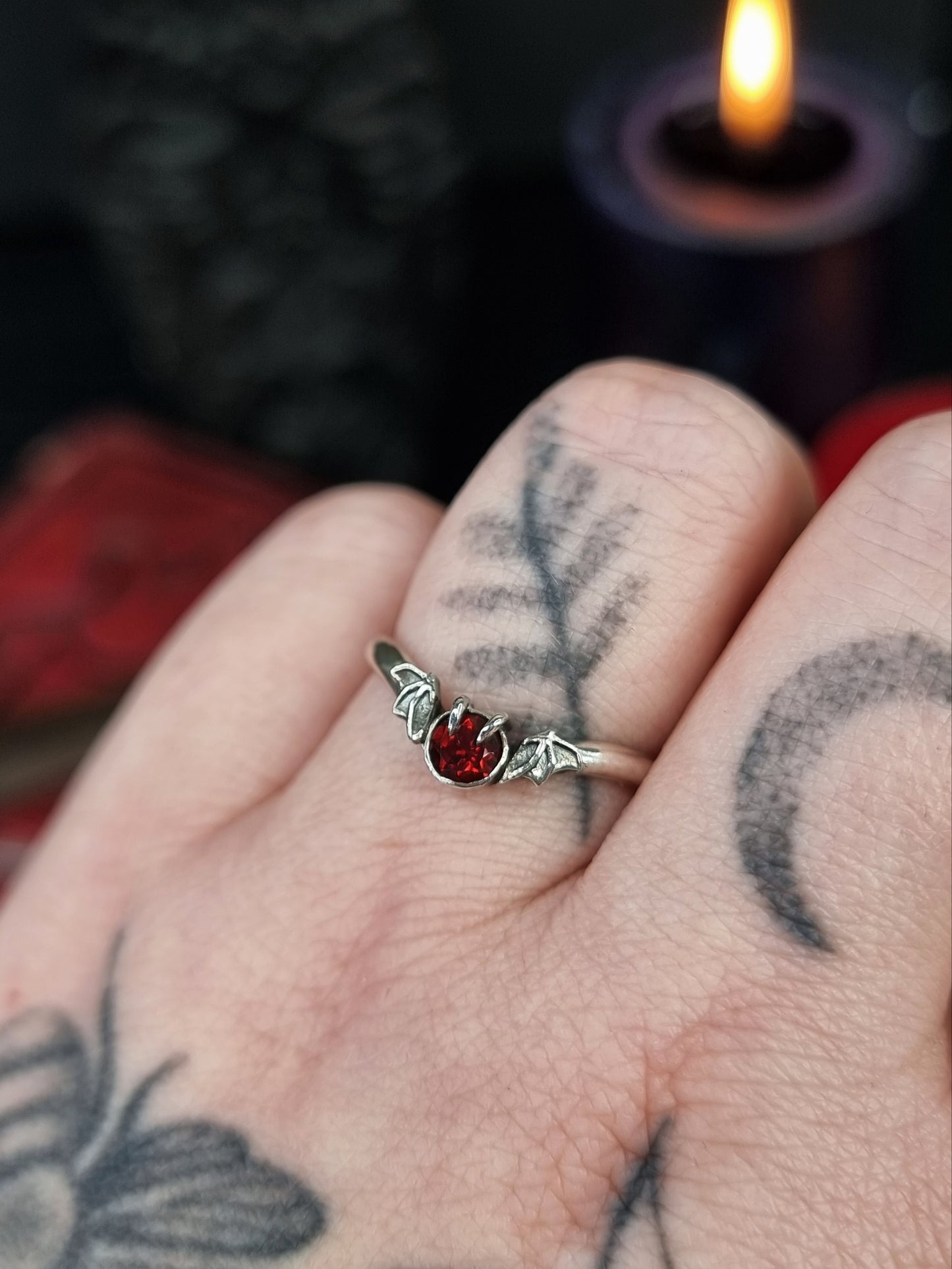 Garnet Shadow Ring MTO
