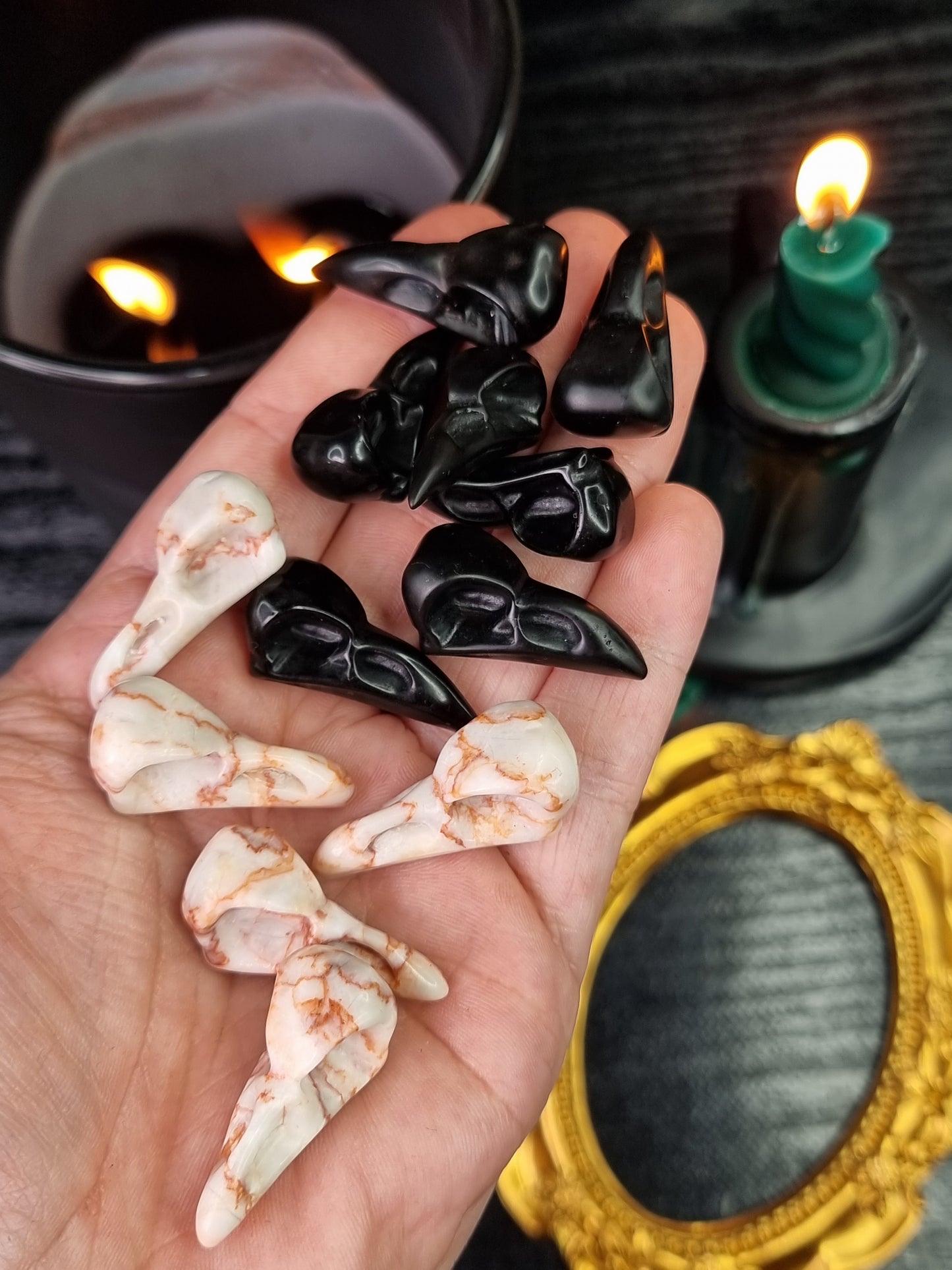 Raven Skull Carving