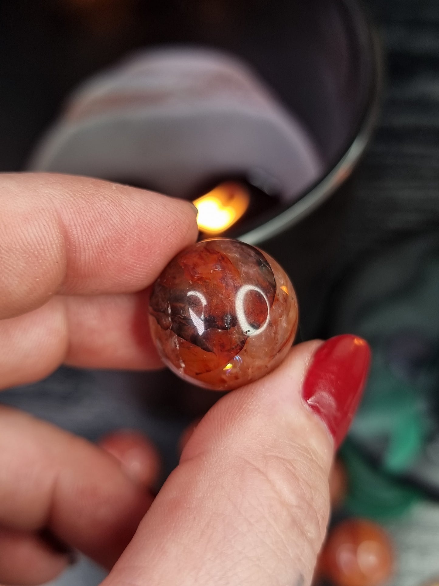 Fire Quartz Mini Sphere