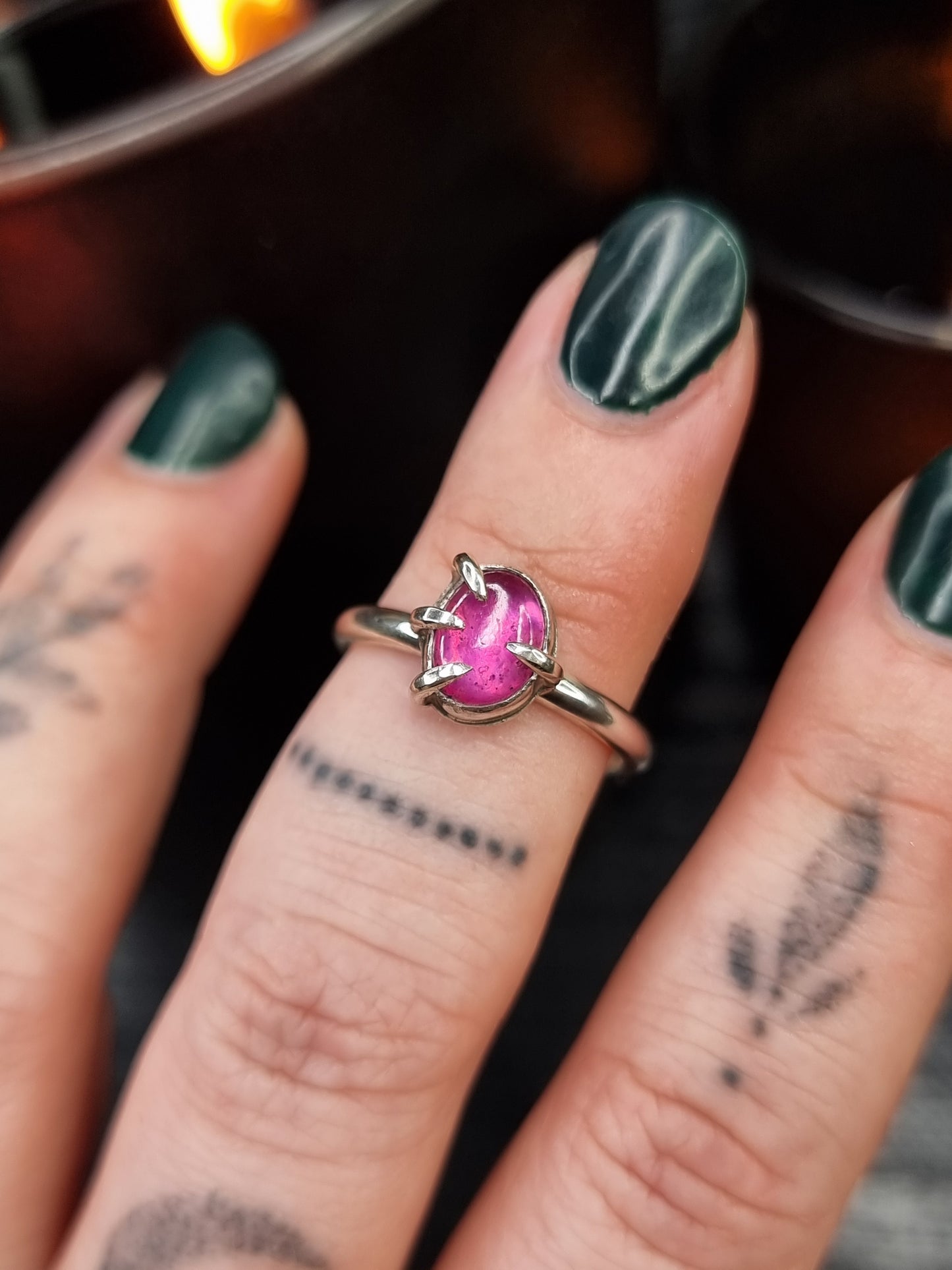 Pink Sapphire Clawed Ring MTO
