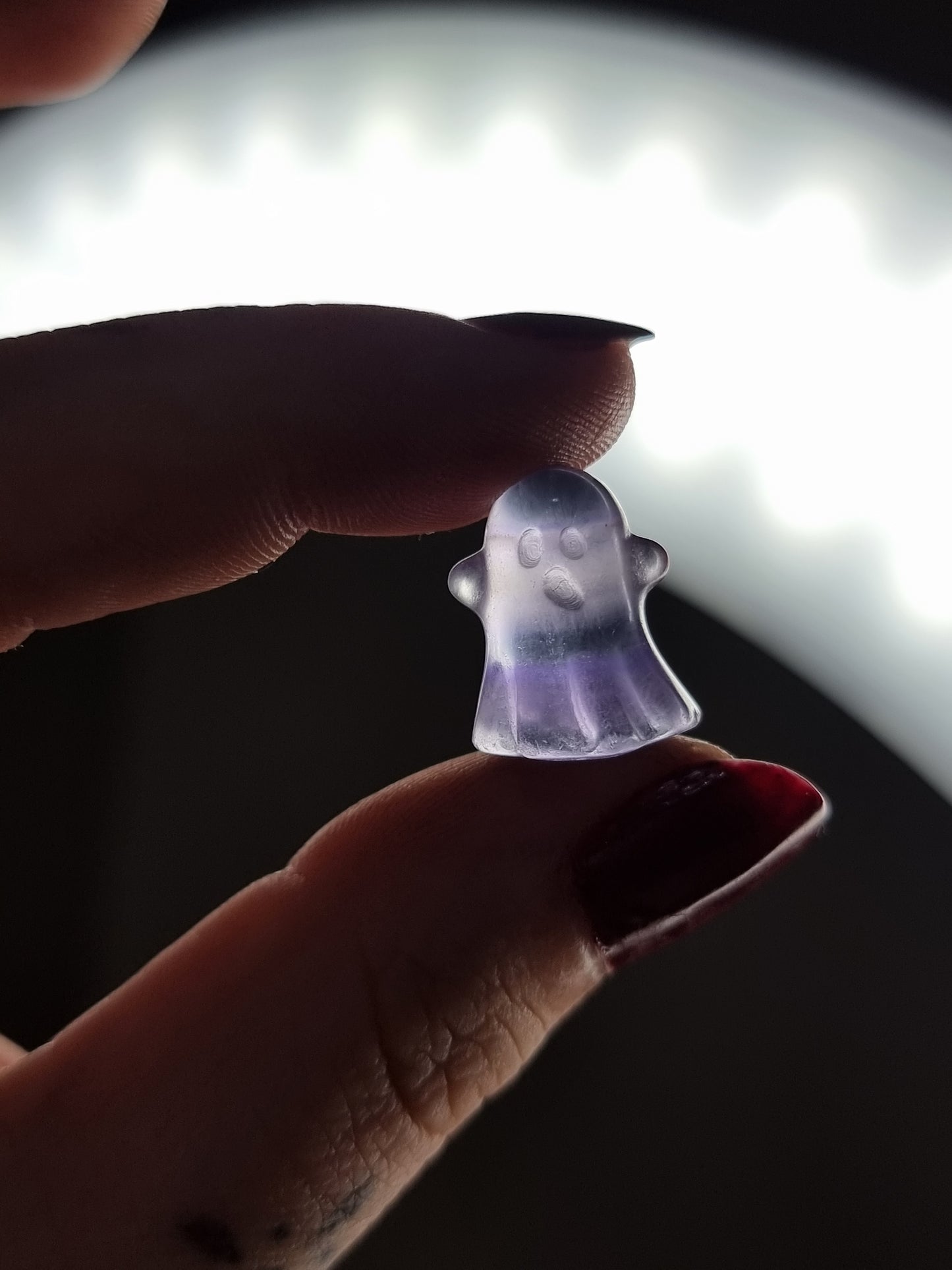 Fluorite Mini Ghost Carving