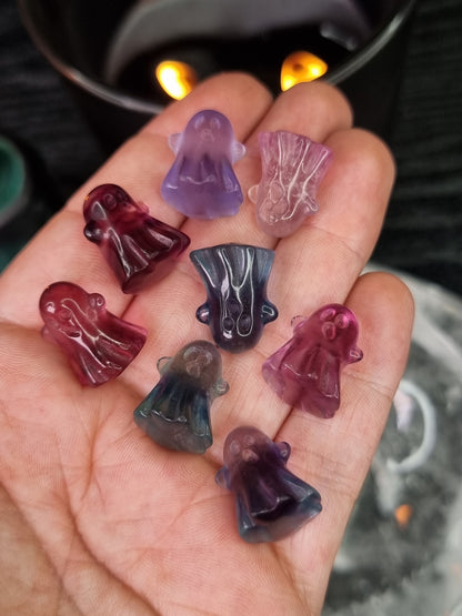 Fluorite Mini Ghost Carving