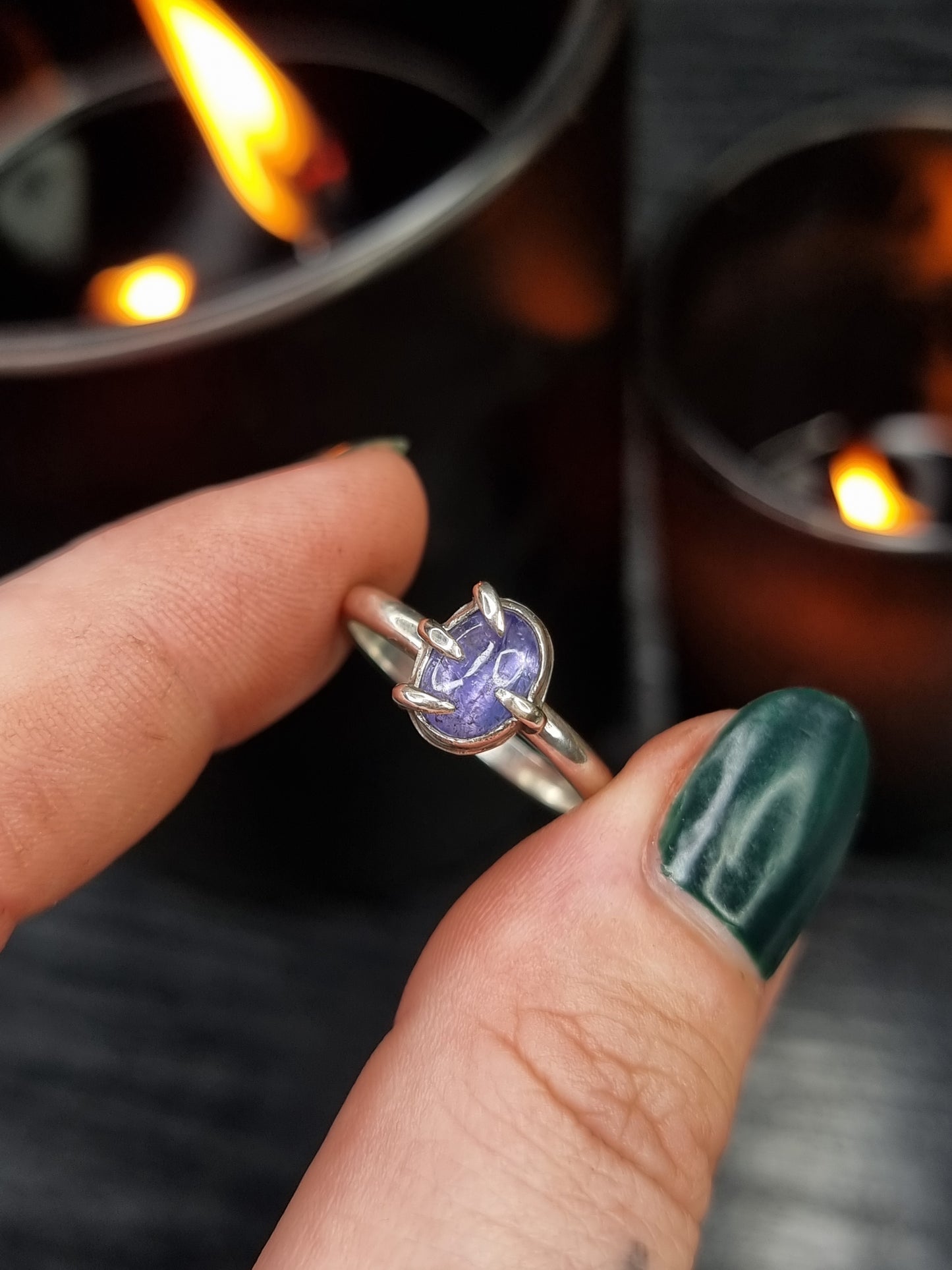 Tanzanite Clawed Ring (UK P)