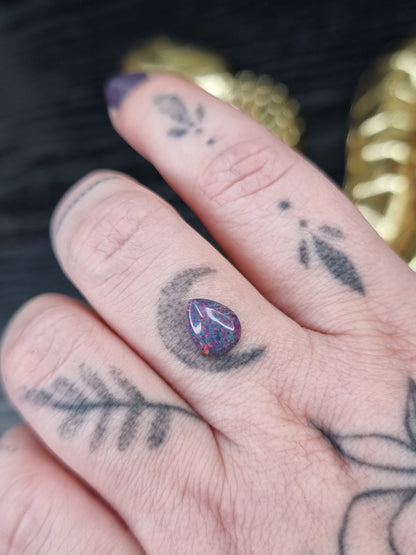 Purple Faux Opal Teardrop PYP