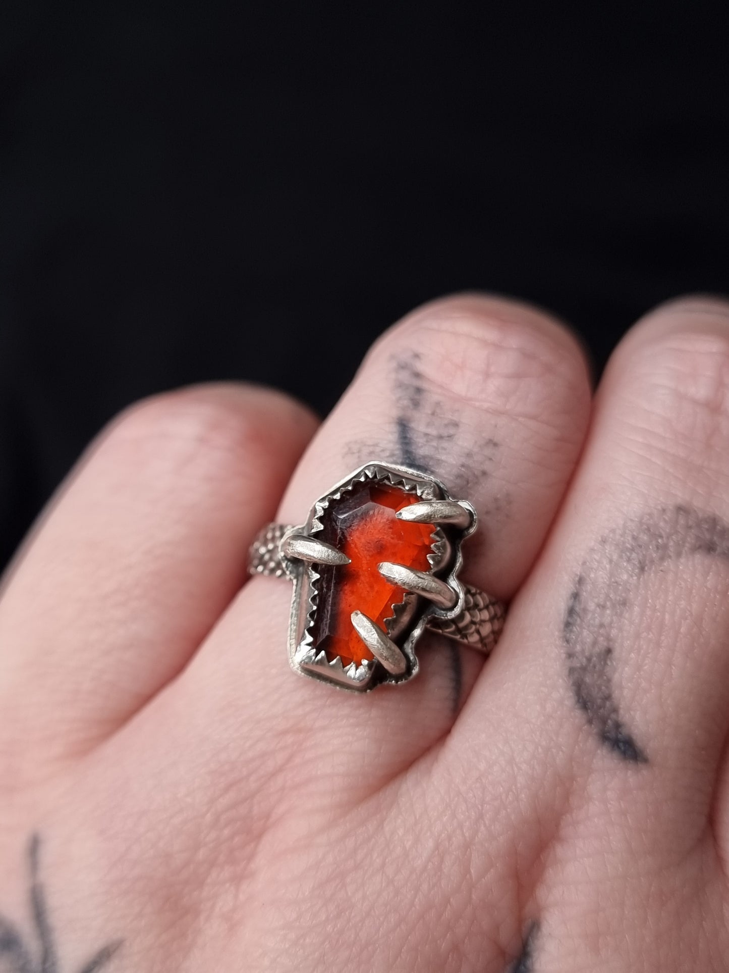 Garnet Crypt Keeper Ring (UK O 1/2)