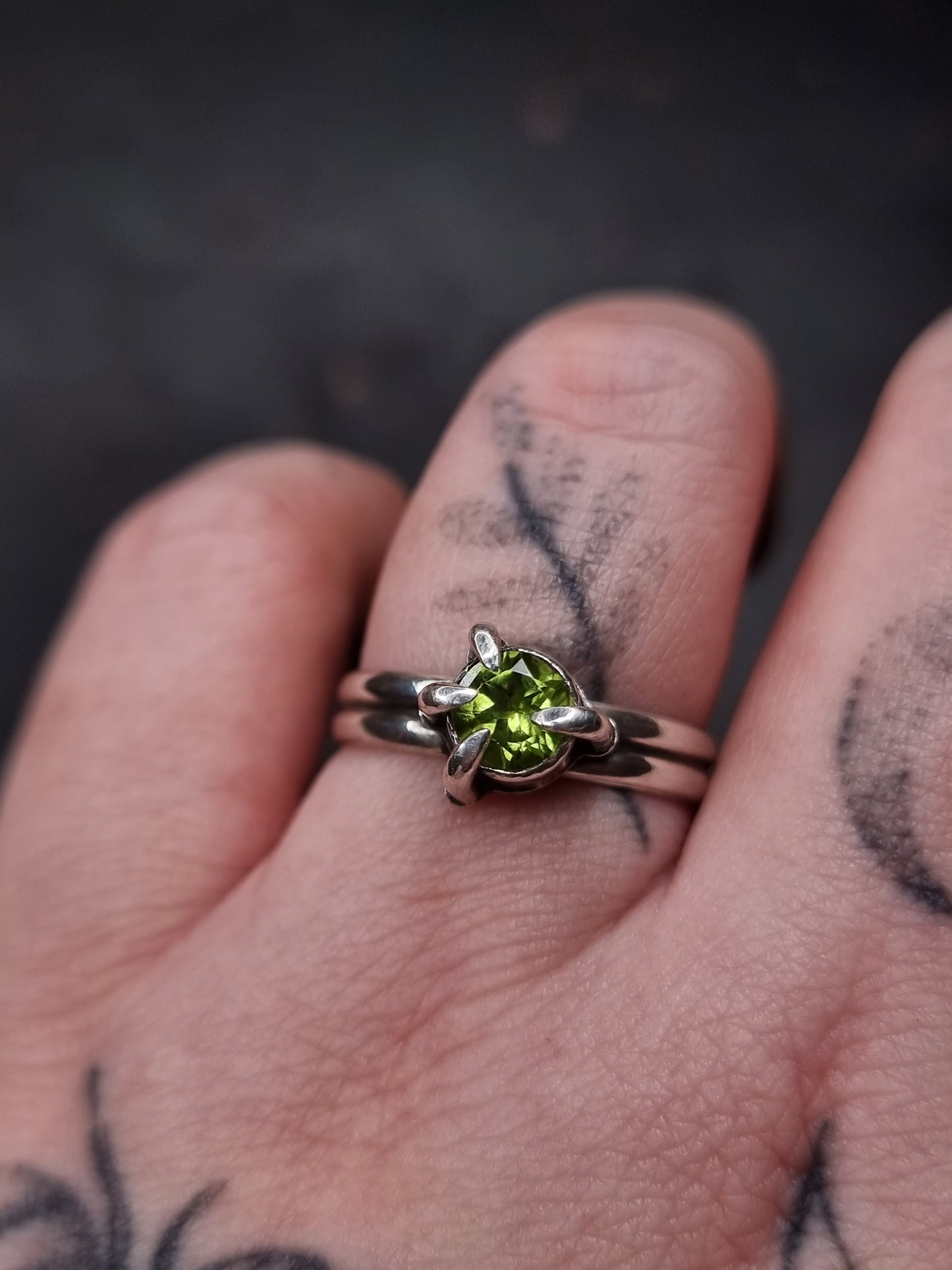 Peridot Talon Ring MTO