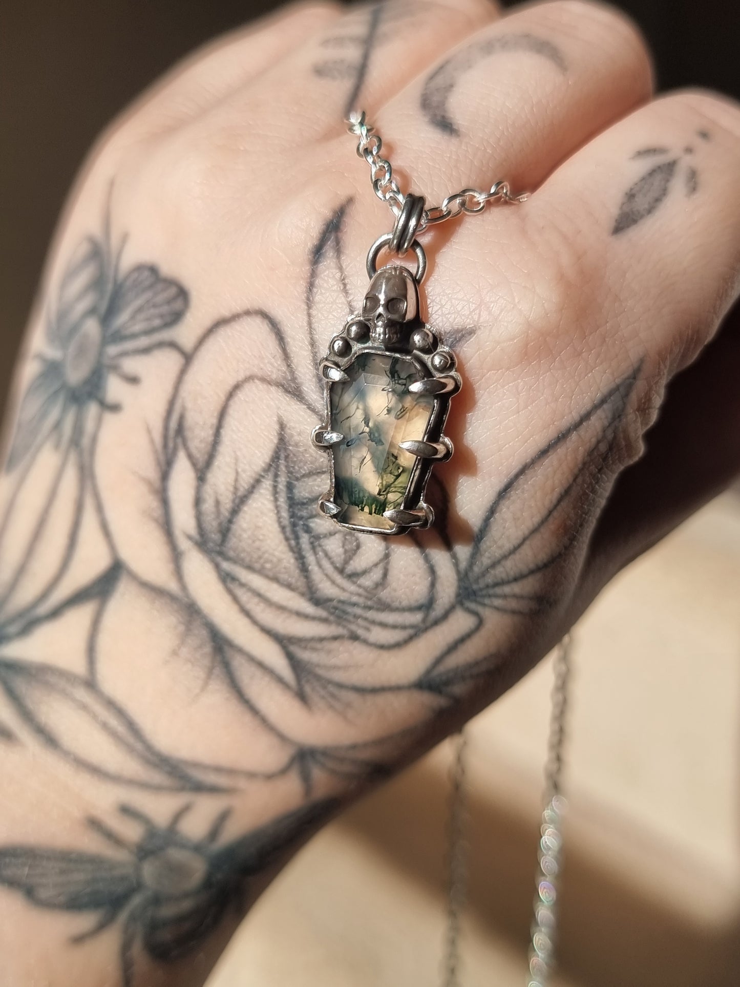 Moss Agate Catacomb Necklace MTO