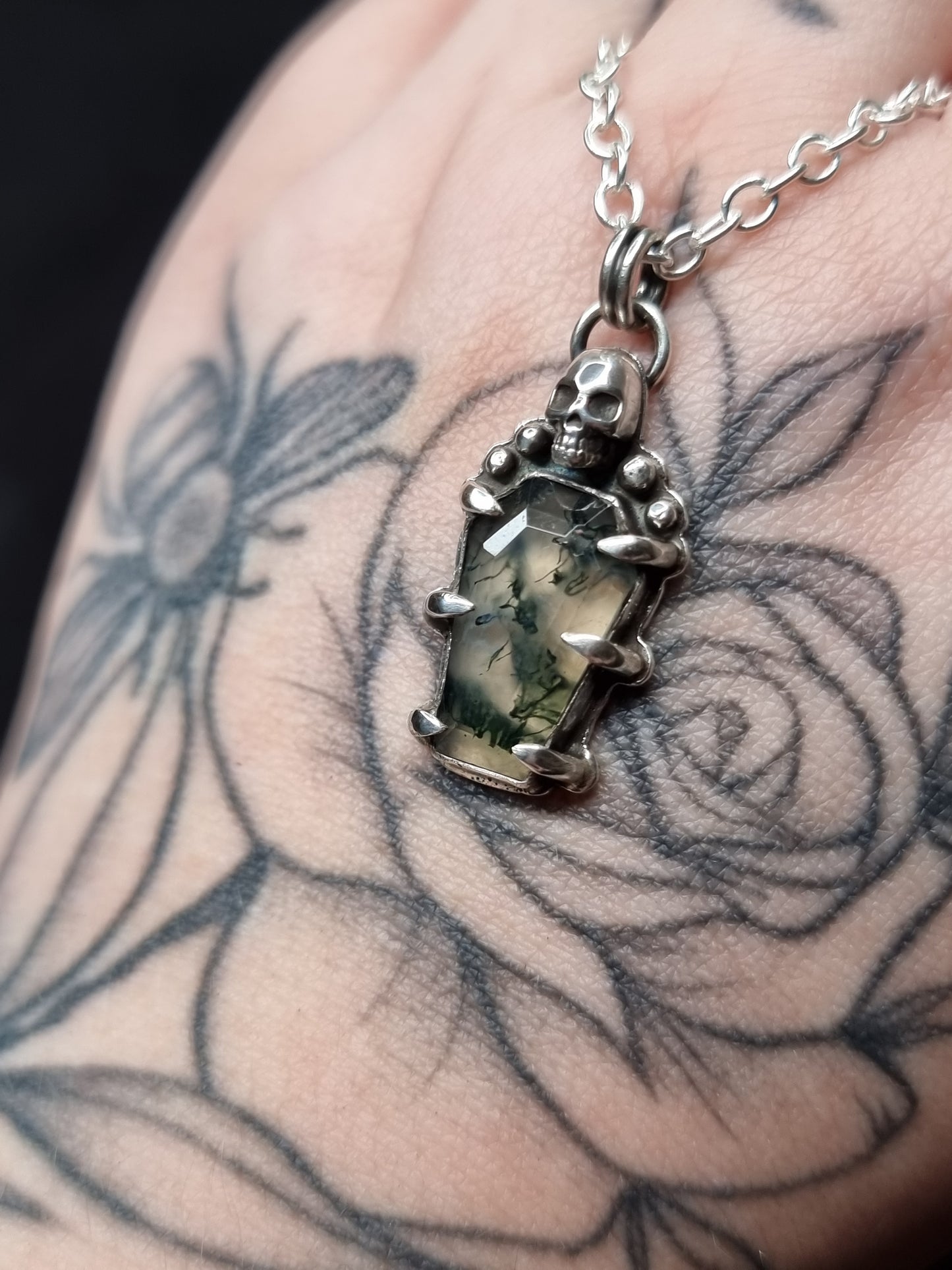 Moss Agate Catacomb Necklace MTO