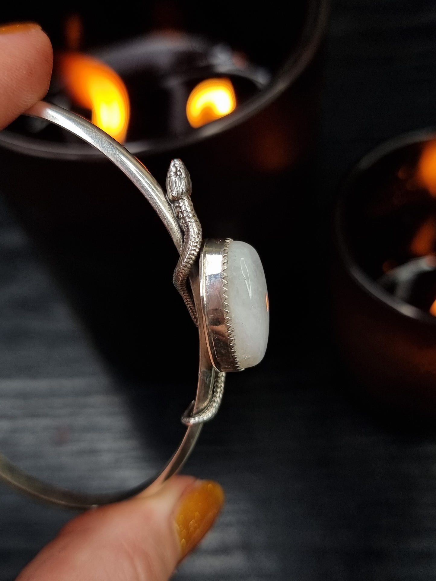 Moonstone Medusa Cuff