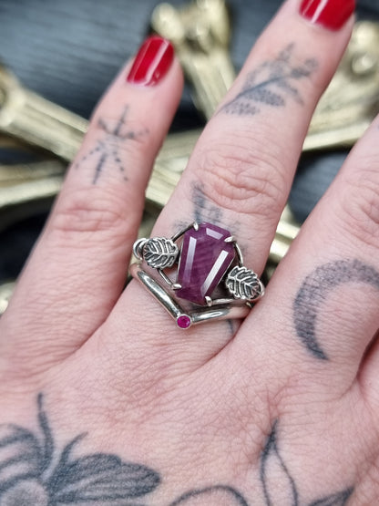 Ruby Wishbone Ring MTO