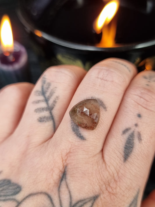Smokey Quartz x Garnet Trillion PYP