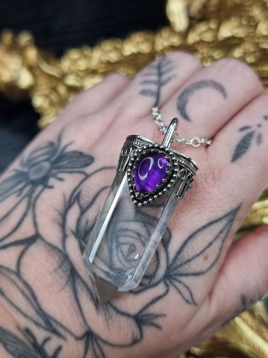 Clear Quartz Cathedral Necklace