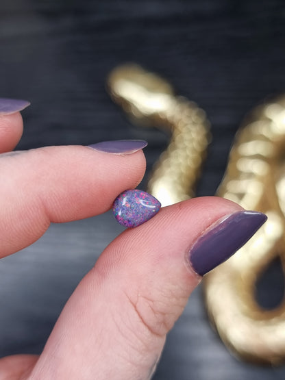 Purple Faux Opal Teardrop PYP