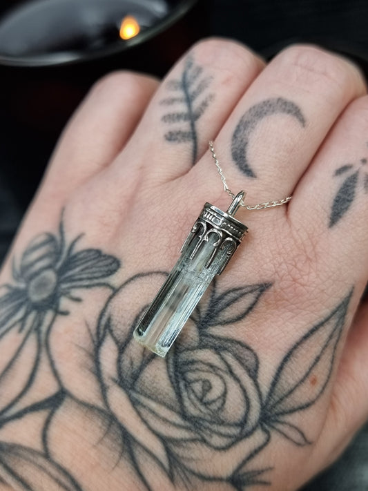 Raw Aquamarine Cathedral Necklace