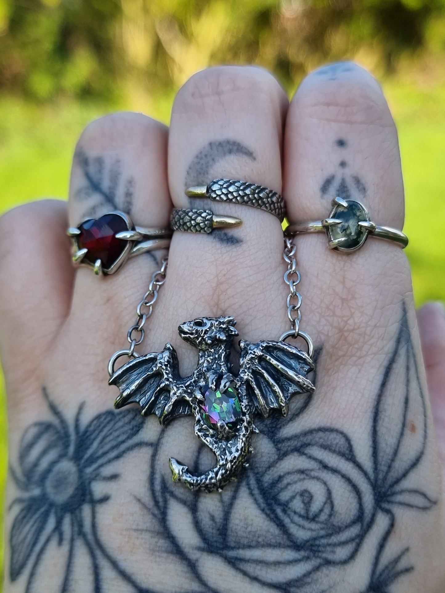 Mystic Topaz Draco Necklace RTS