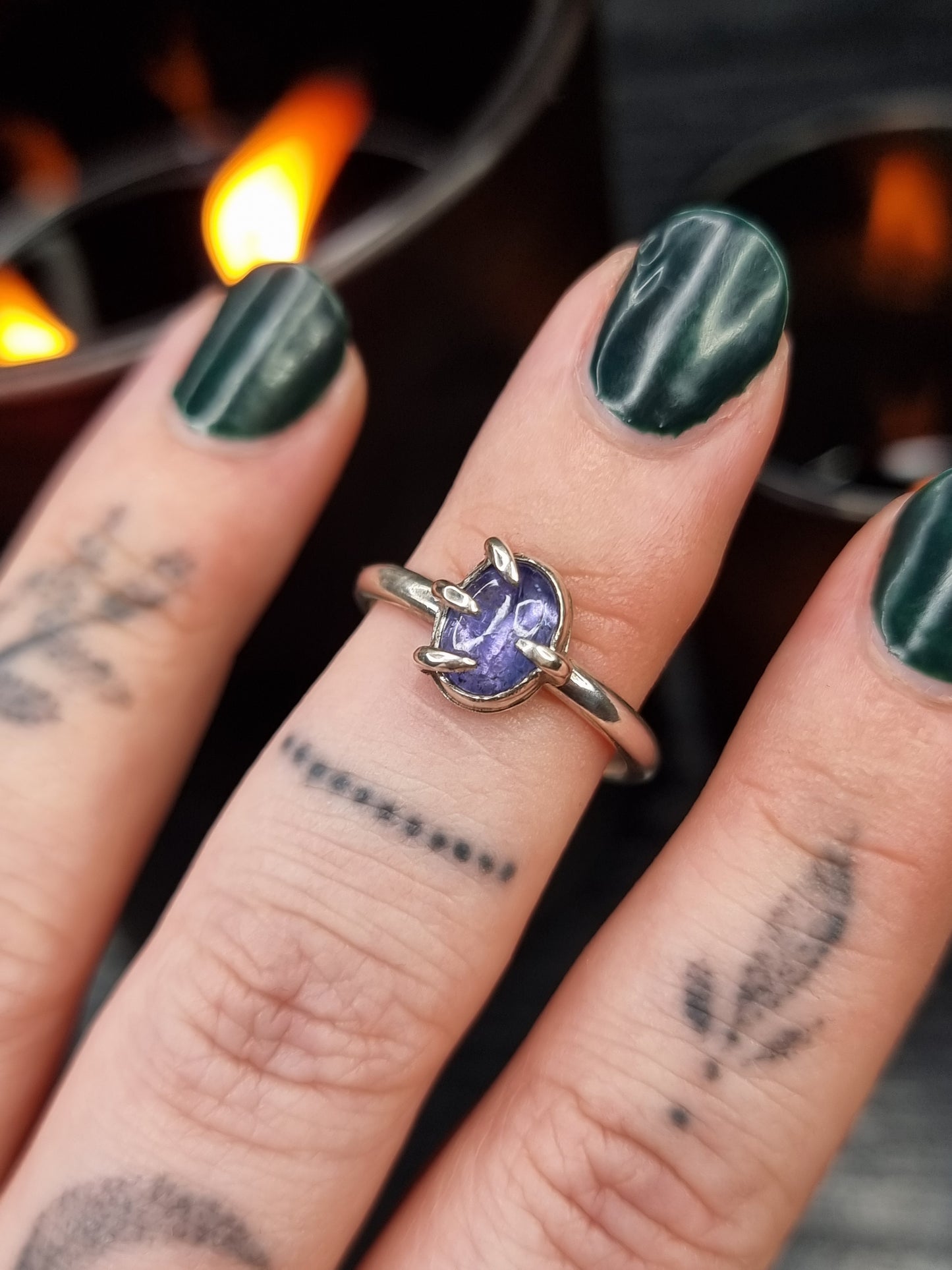 Tanzanite Clawed Ring (UK P)