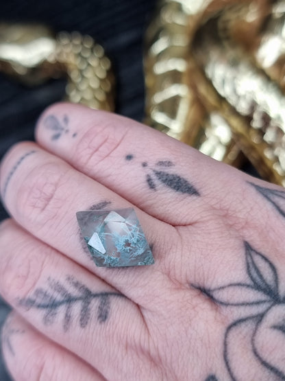 Moss Agate x Quartz Doublet Diamond PYP