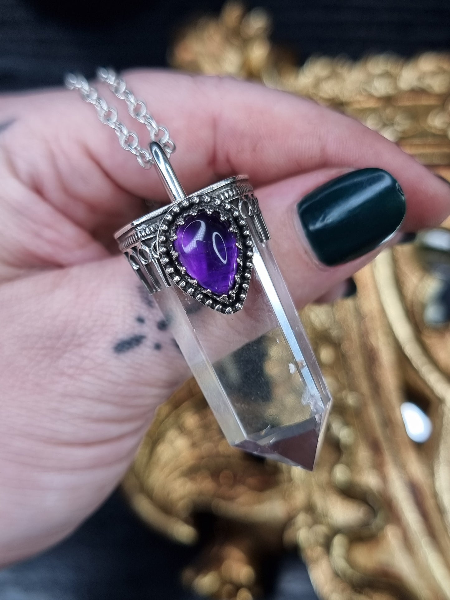 Clear Quartz Cathedral Necklace