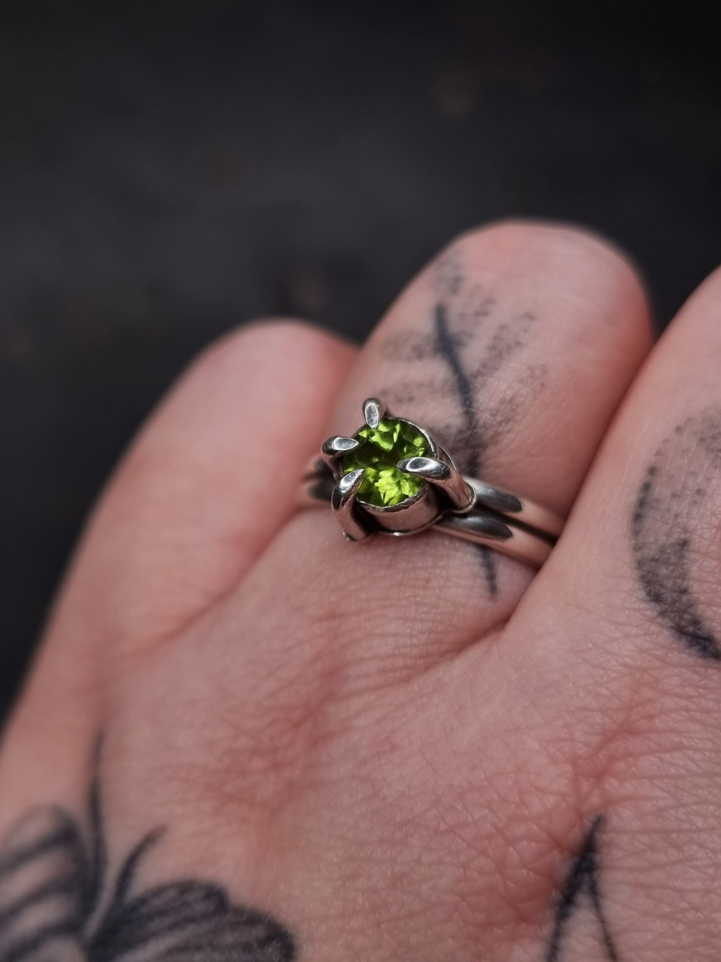 Peridot Talon Ring MTO