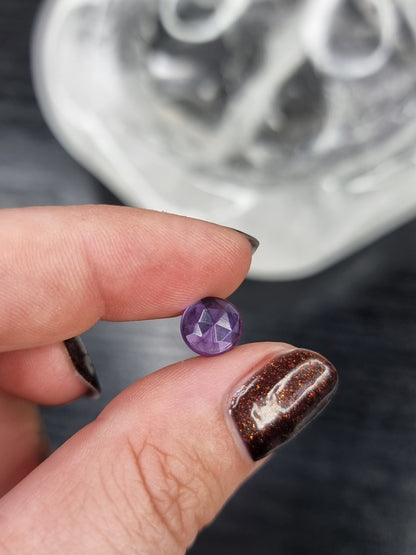 Amethyst Rose Cut Round PYP