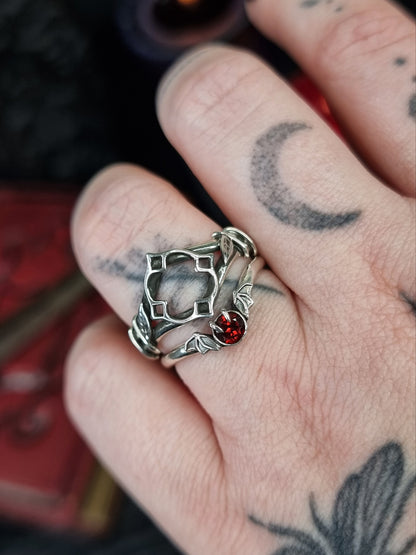 Garnet Shadow Ring MTO