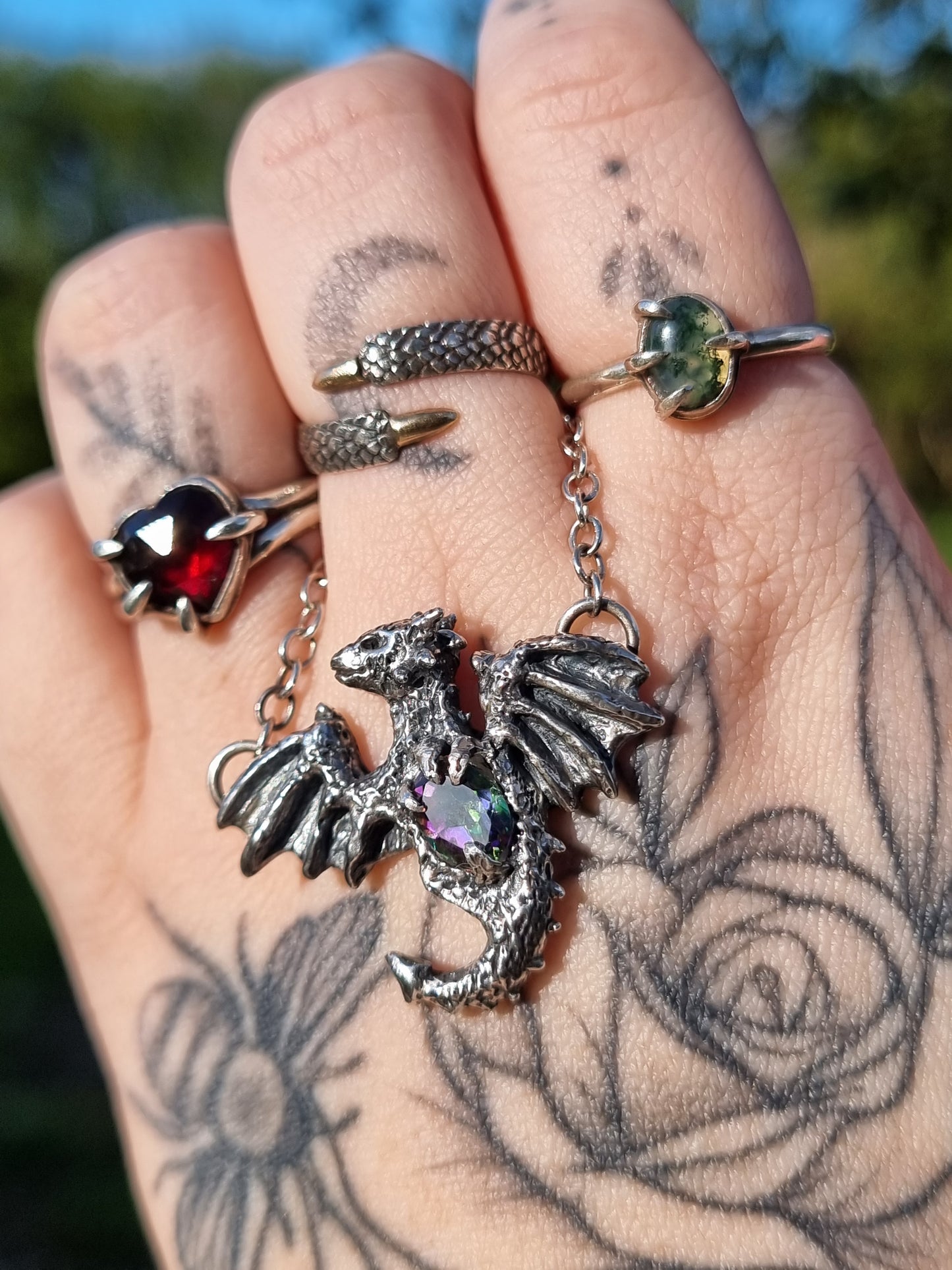 Mystic Topaz Draco Necklace RTS