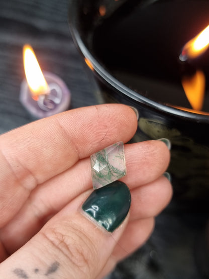 Moss Agate Quartz Doublet Diamond PYP