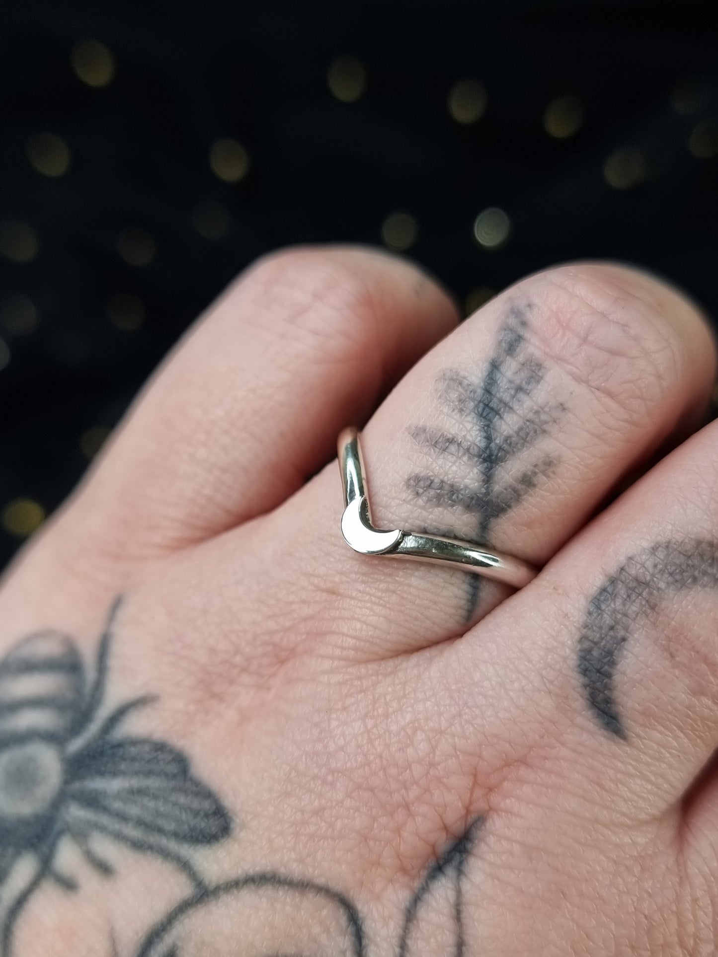 Crescent Wishbone Ring MTO