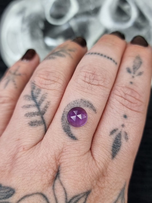 Amethyst Rose Cut Round PYP