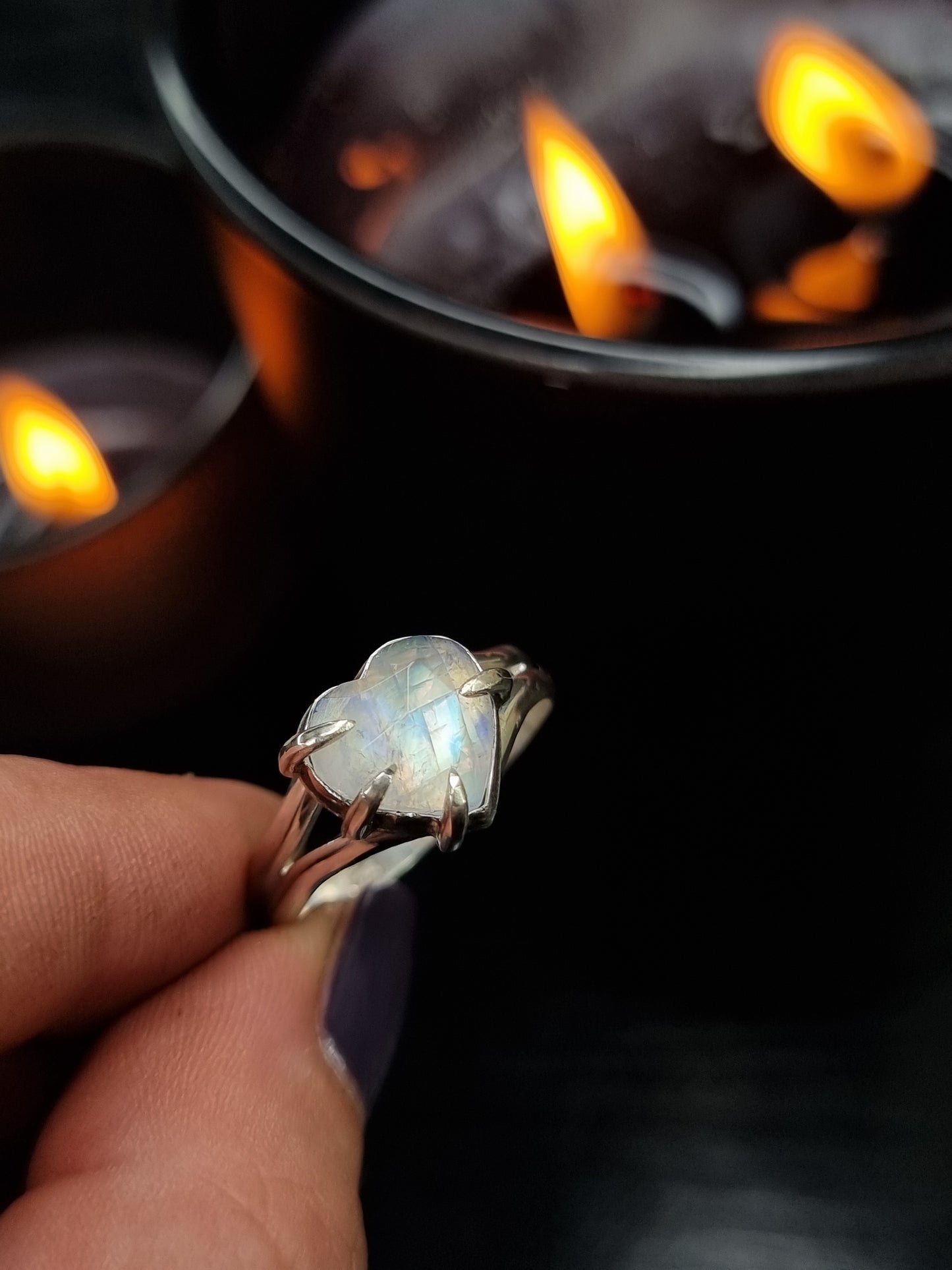 Moonstone Lovers Grasp Ring MTO