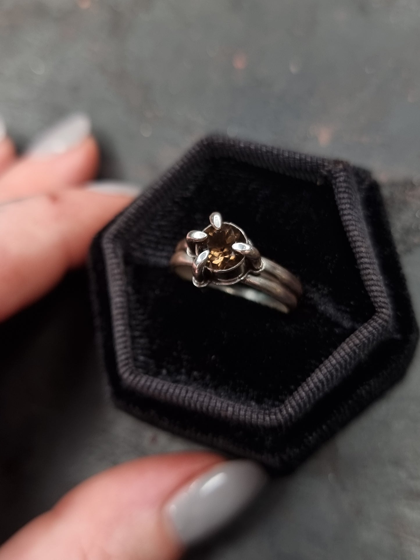 Smoky Quartz Talon Ring MTO