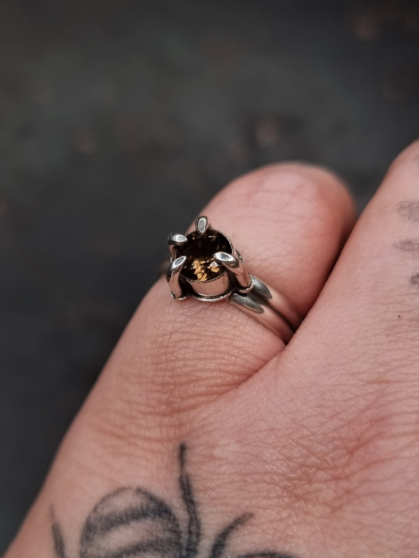 Smoky Quartz Talon Ring MTO