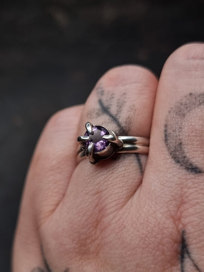 Amethyst Talon Ring MTO