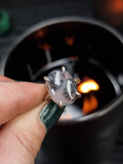 Clawed Dendritic Ring (UK N 1/2)