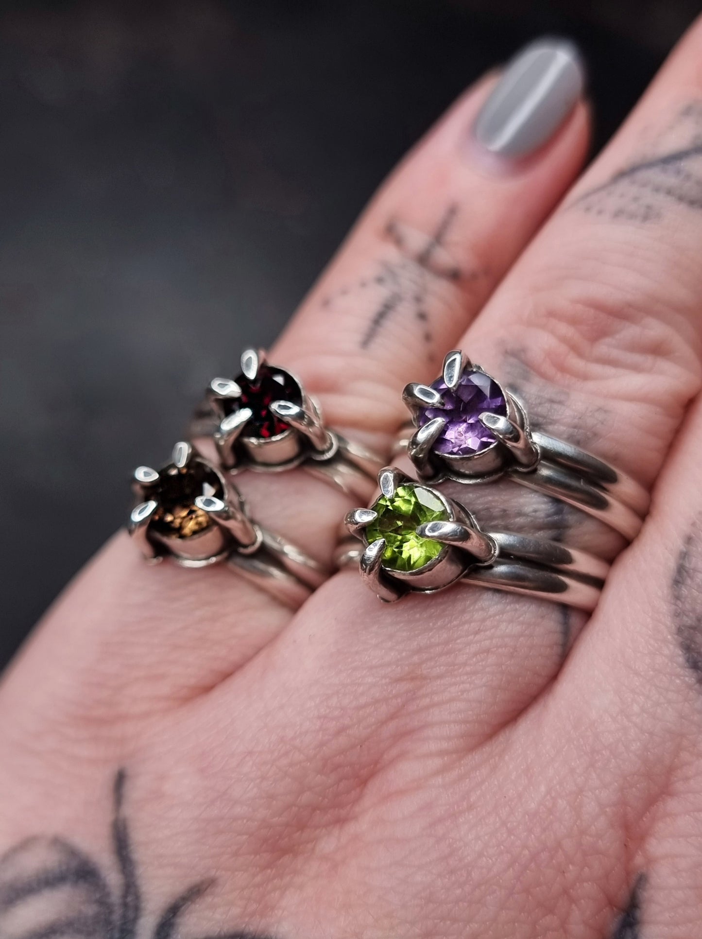 Amethyst Talon Ring MTO