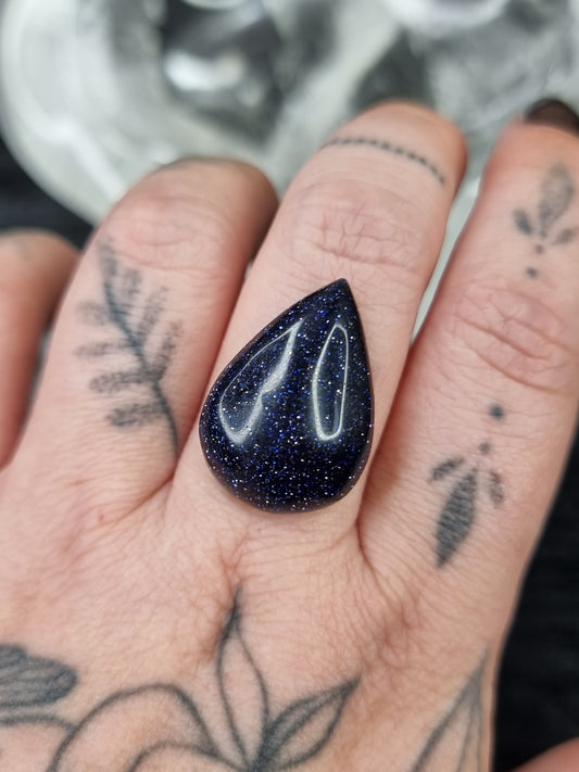 Blue Goldstone Teardrop PYP