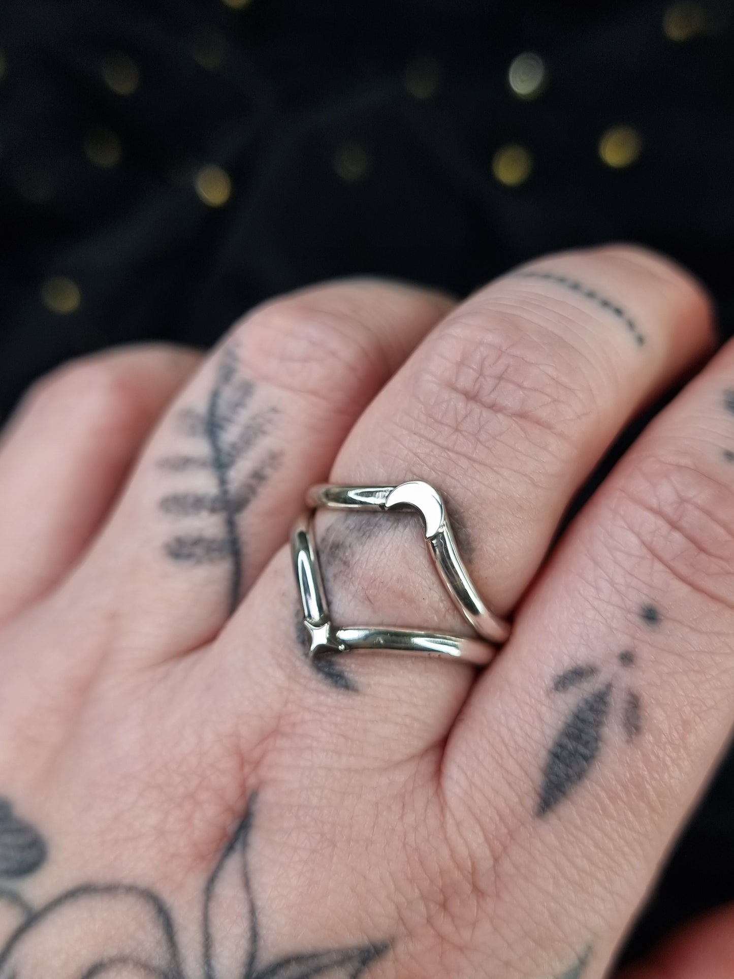 Crescent Wishbone Ring MTO