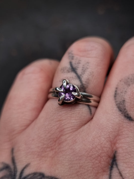 Amethyst Talon Ring MTO