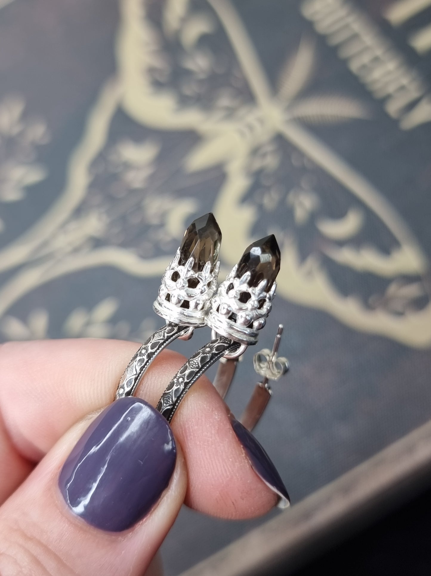 Smoked Hoop Earrings MTO