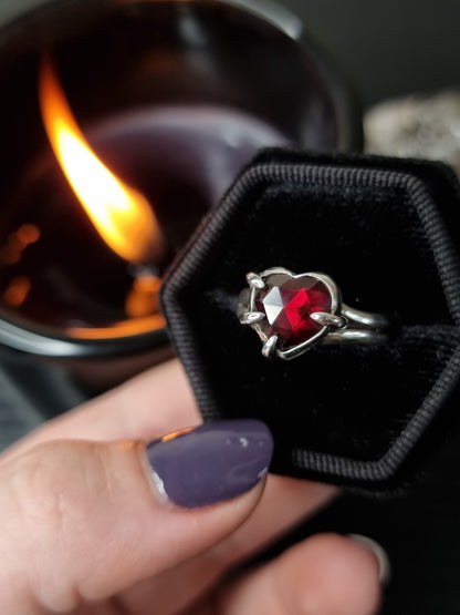 Garnet Lovers Grasp Ring MTO