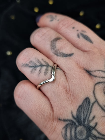 Crescent Wishbone Ring MTO