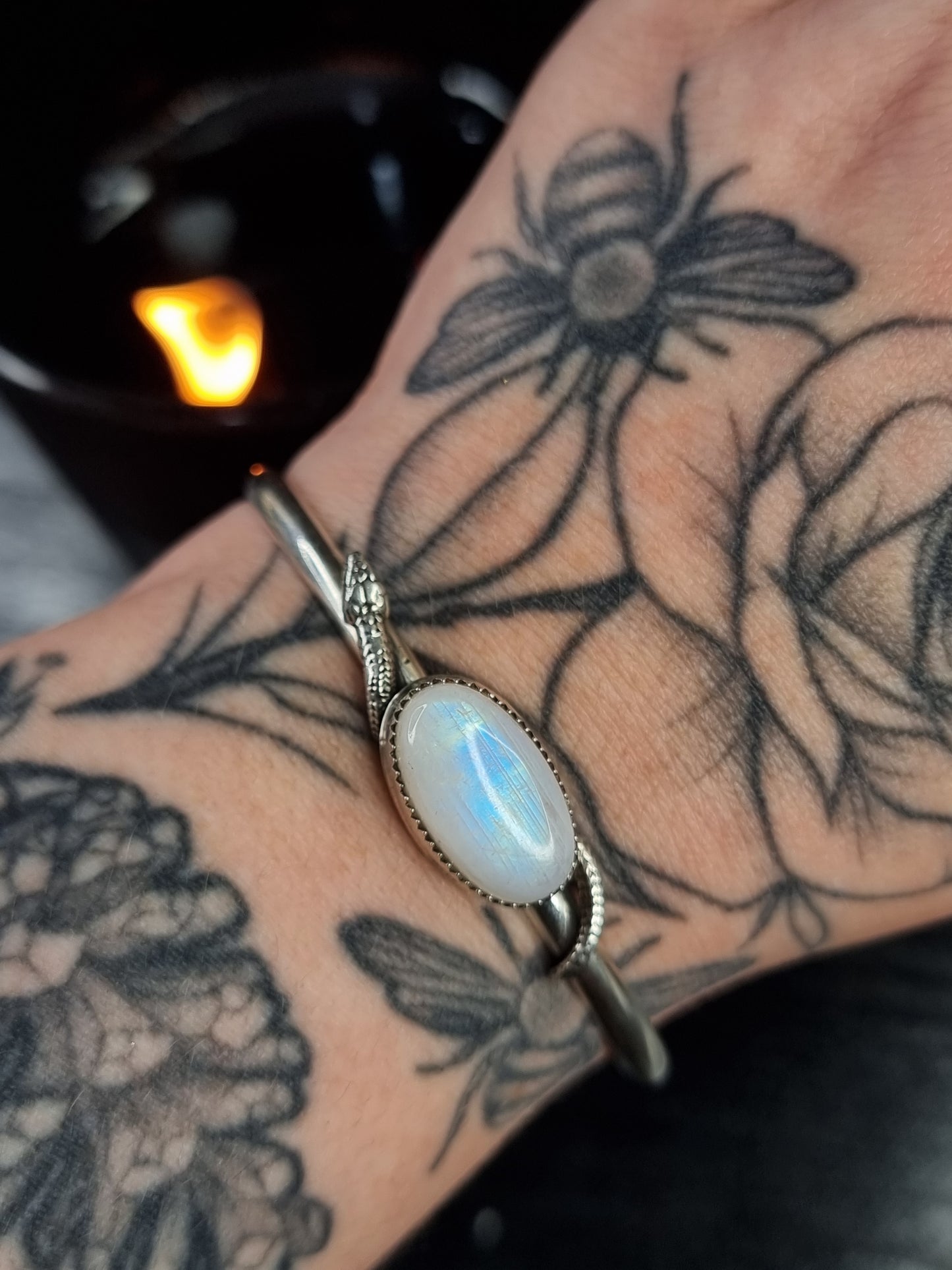 Moonstone Medusa Cuff