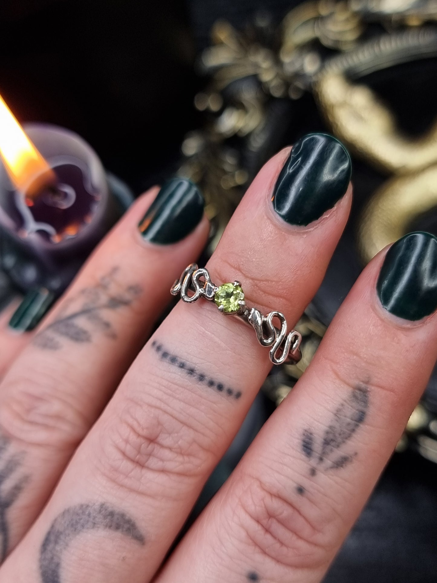 Peridot Venom Ring (UK R)