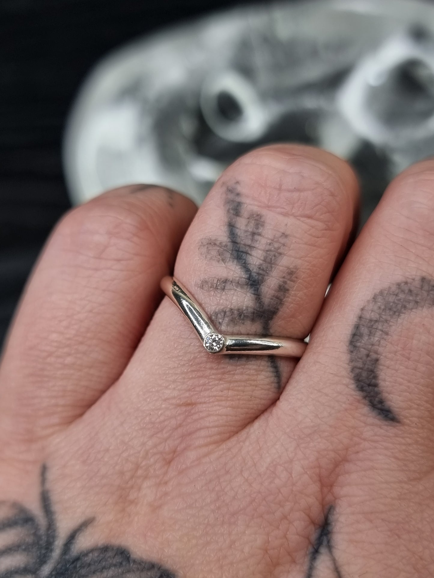 Diamond Wishbone Ring MTO