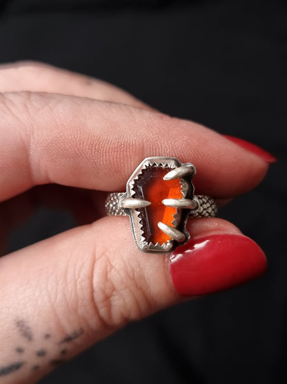 Garnet Crypt Keeper Ring (UK O 1/2)