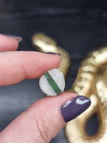 Raw Tourmaline In Quartz Round PYP