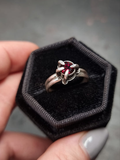 Garnet Talon Ring MTO